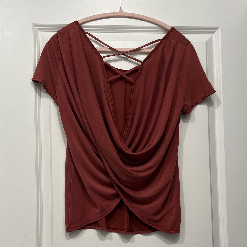 Abercrombie & Fitch Cross-Back Drape Top